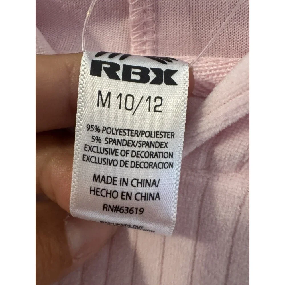 RBX Girls  Velour Tracksuit  Kids Hoodie  & Jogger Sweatpants 2 Piece Set M